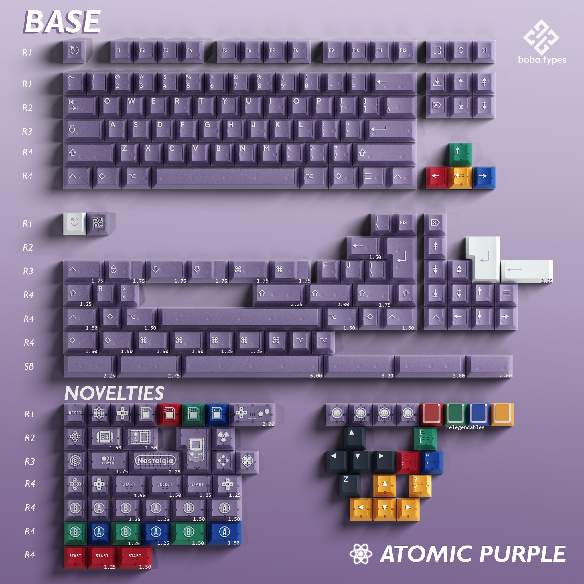 PBTfans atomic purple キーキャップセット PBTfans Atomic Purple Keycaps – SoupKeys