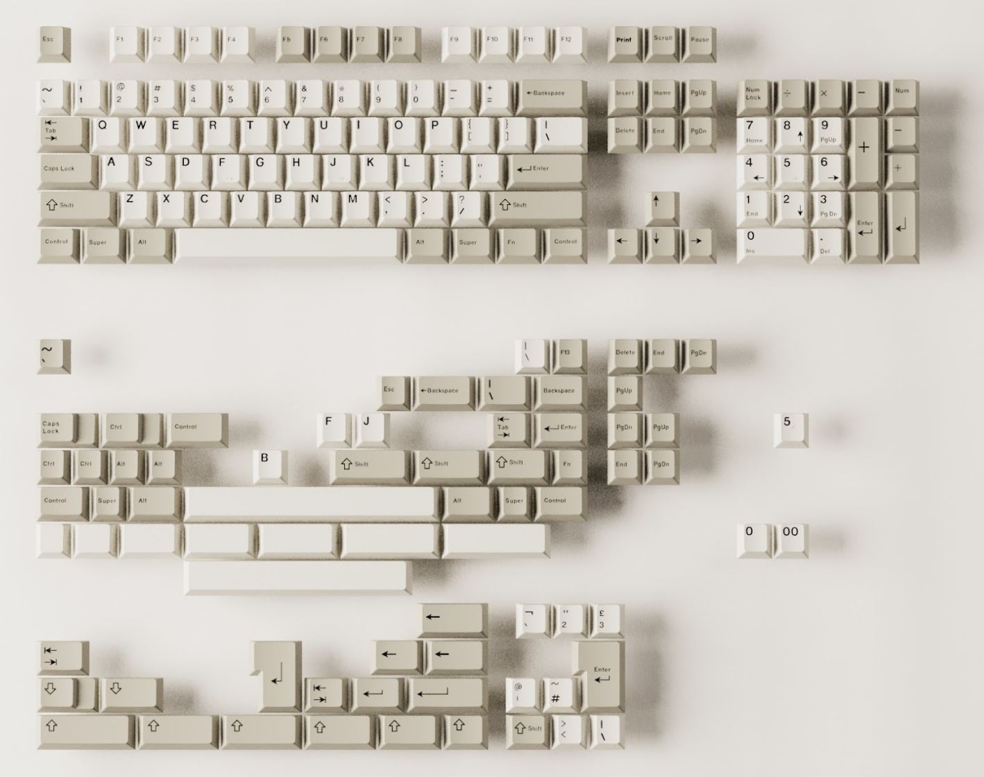 SW Beige Keycaps – SoupKeys