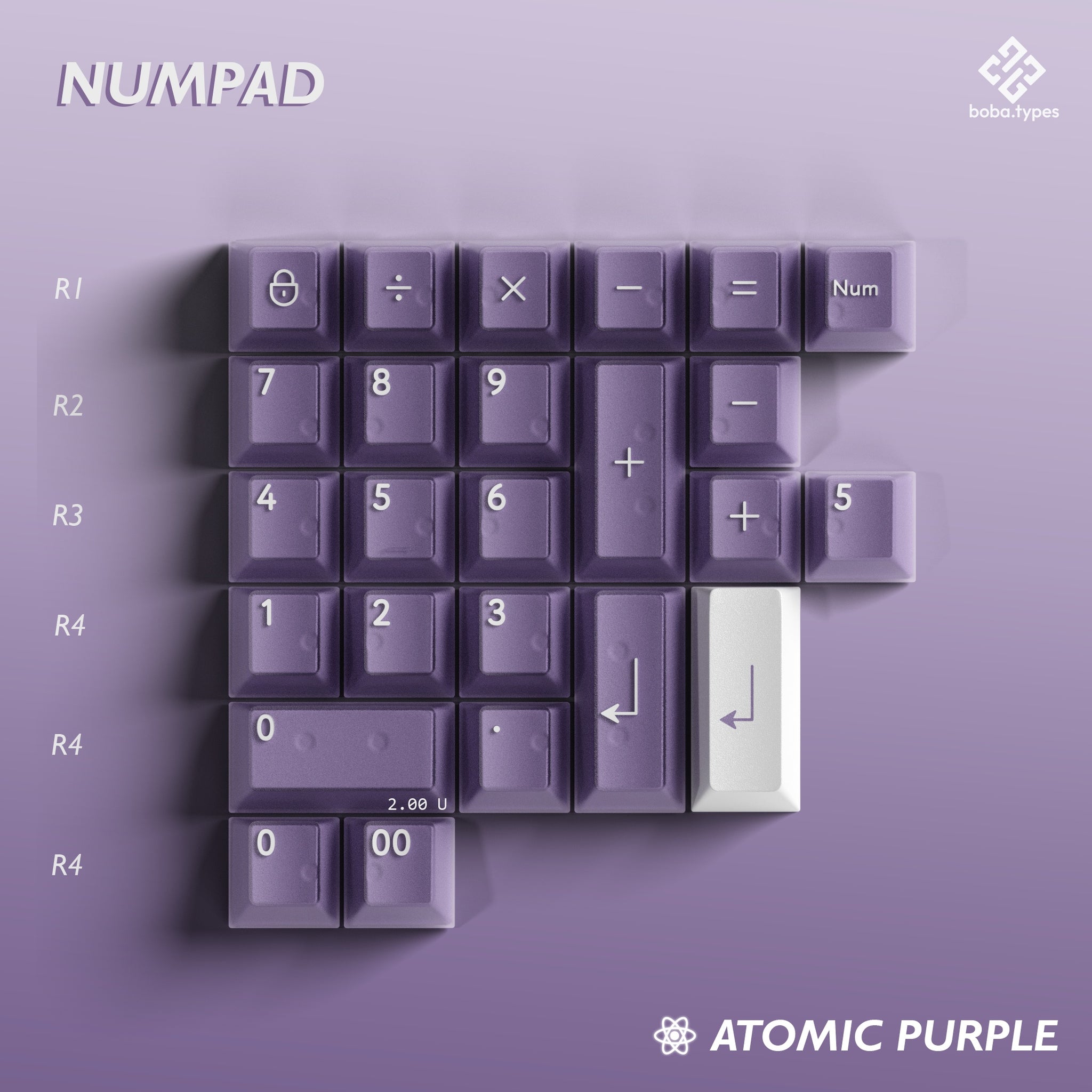 PBTfans atomic purple キーキャップセット PBTfans Atomic Purple Keycaps – SoupKeys